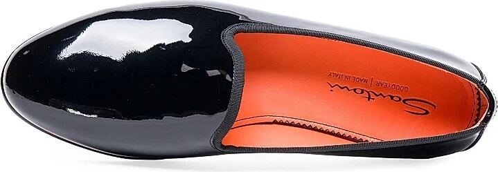 Men's Andrea Patent Leather Formal Loafers - Black - Size 7.5 - Image 5