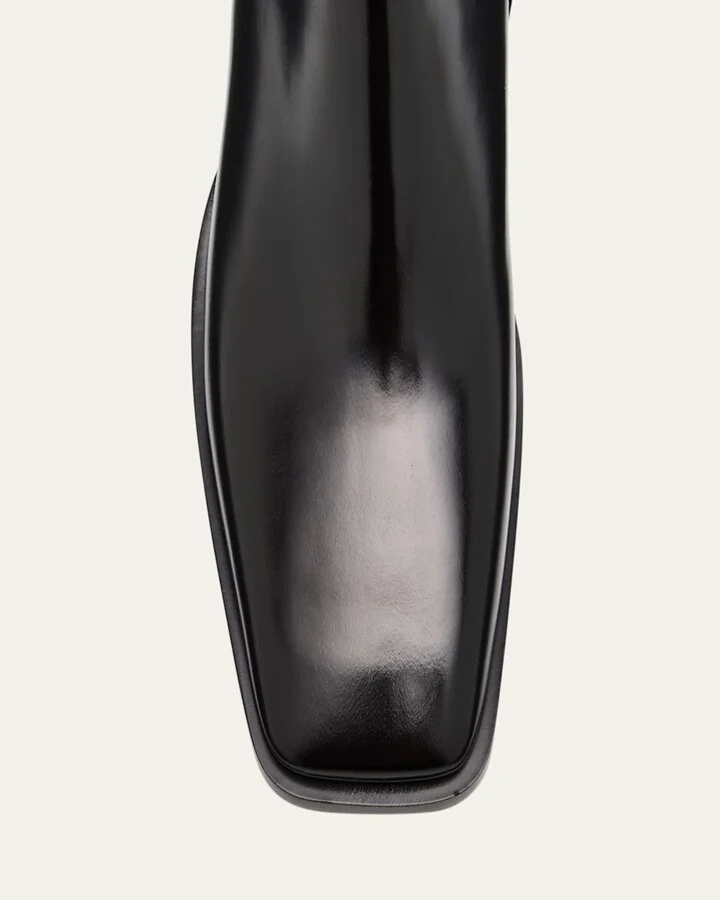 Men's Angelo Leather Zip Ankle Boots - Image 4