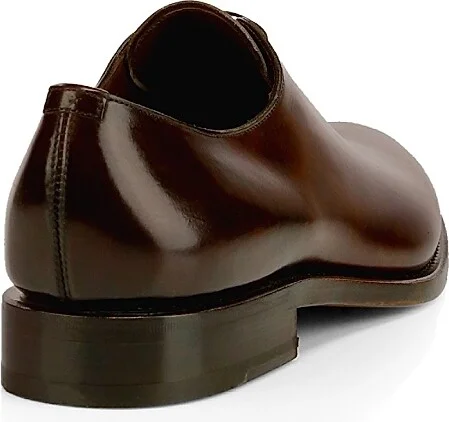 Men's Angiolo Lace-Up Leather Dress Shoes - Brown - Size 10 - Image 3