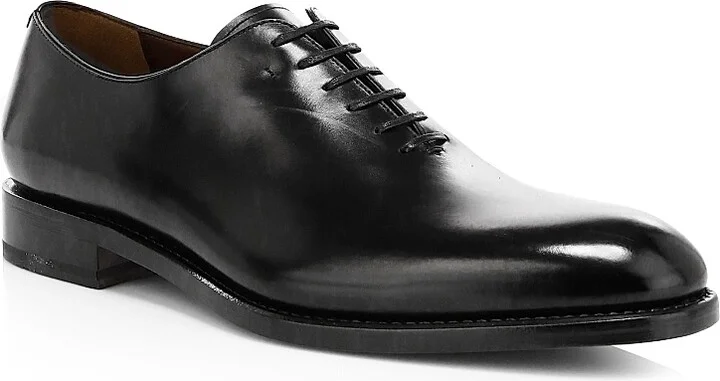 Men's Angiolo Lace-Up Leather Dress Shoes - Brown - Size 10 - Image 7