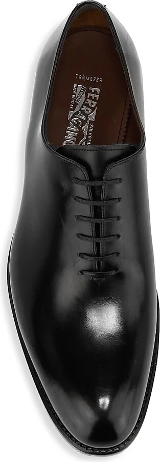 Men's Angiolo Lace-Up Leather Dress Shoes - Brown - Size 10 - Image 10