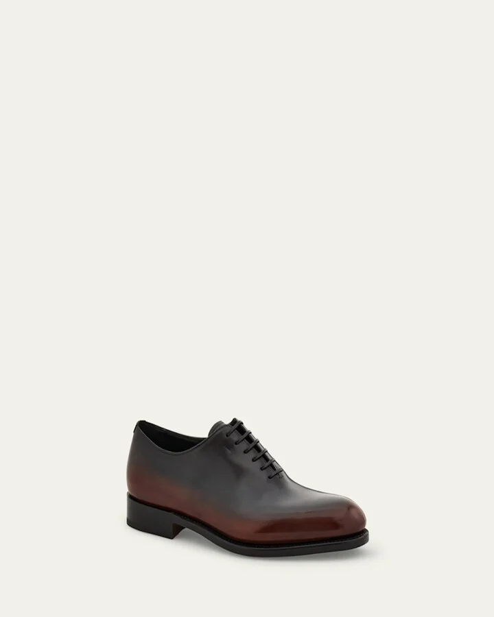 Men's Angiolo Tramezza Degrade Leather Oxfords - Image 3