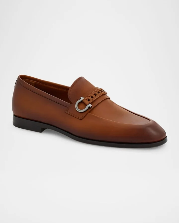 Men's Antigua Gancio Leather Loafers - Image 5