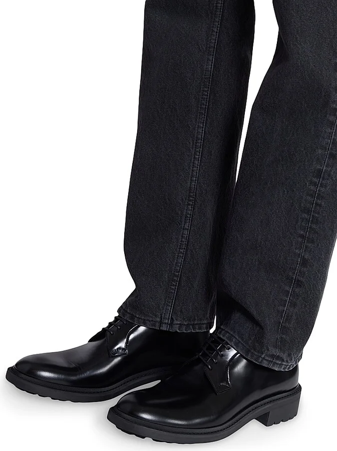 Men's Antoine Derbies in Smooth Leather - Black - Size 7 - Image 4