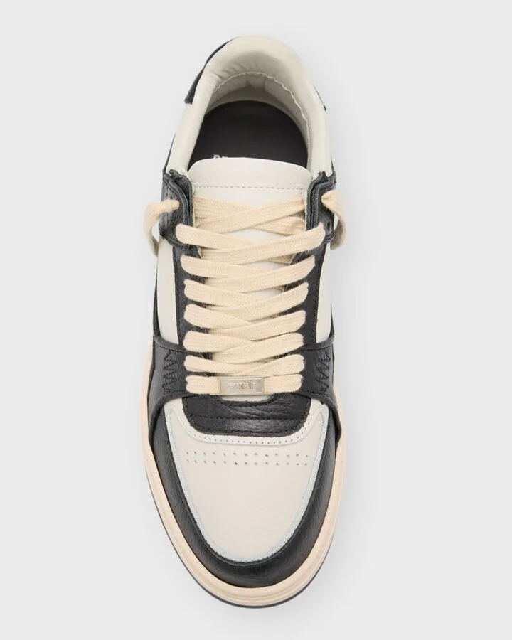 Men's Apex Bicolor Leather Low-Top Sneakers - Image 3