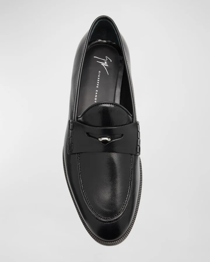 Men's Archiel Leather Penny Loafers - Image 2
