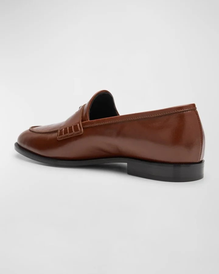 Men's Archiel Leather Penny Loafers - Image 7