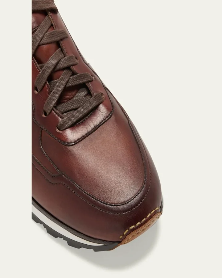 Men's Arco Mix-Leather Trainer Sneakers - Image 7