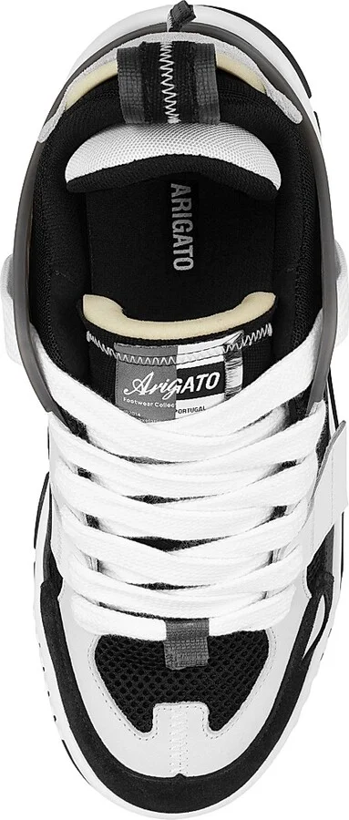 Men's Area Patchwork Low-Top Sneakers - Black White - Size 9 - Image 4