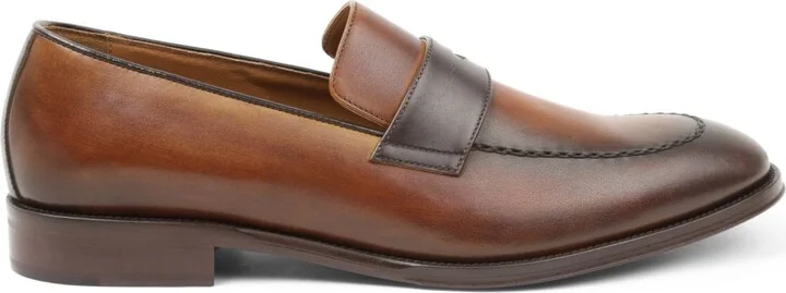 Men's Arezzo Slip On Loafers - Cognac, Dark Brown - Image 2