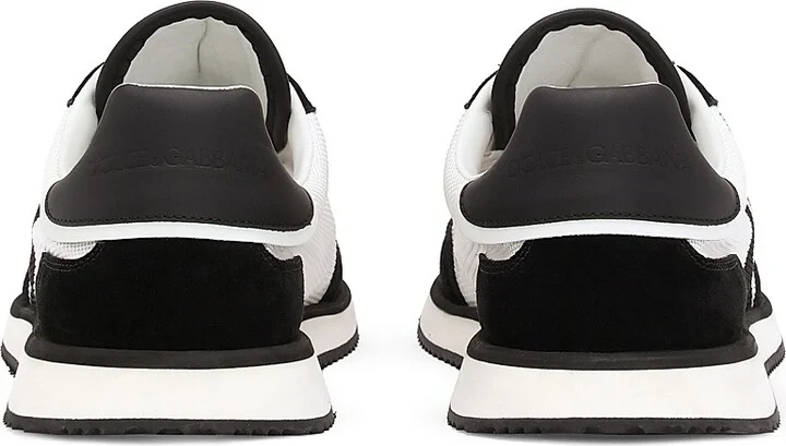 Men's Aria DG Logo Low-Top Sneakers - White Black - Size 7 - Image 3