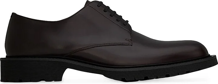 Men's Army Derbies in Smooth Leather - Black - Size 6 - Image 6