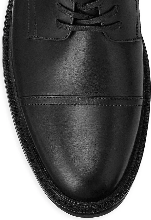 Men's Asher Cap-Toe Leather Oxfords - Black - Size 10 - Image 2