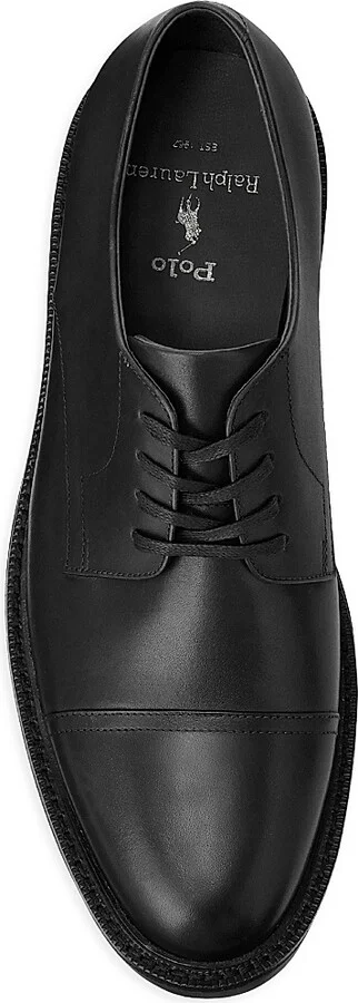 Men's Asher Cap-Toe Leather Oxfords - Black - Size 10 - Image 3