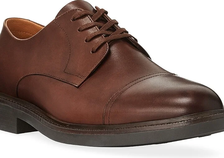 Men's Asher Cap-Toe Leather Oxfords - Black - Size 10 - Image 10