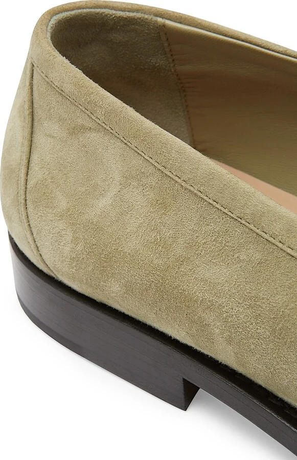 Men's Astaire Leather Knot-Detail Loafers - Taupe - Size 8 - Image 6