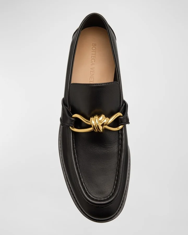 Men's Astaire Metallic Knot Napa Loafers - Image 4