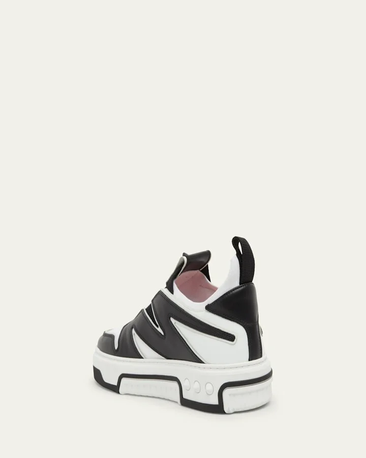 Men's Astroflash Mesh and Leather Low-Top Sneakers - Image 3