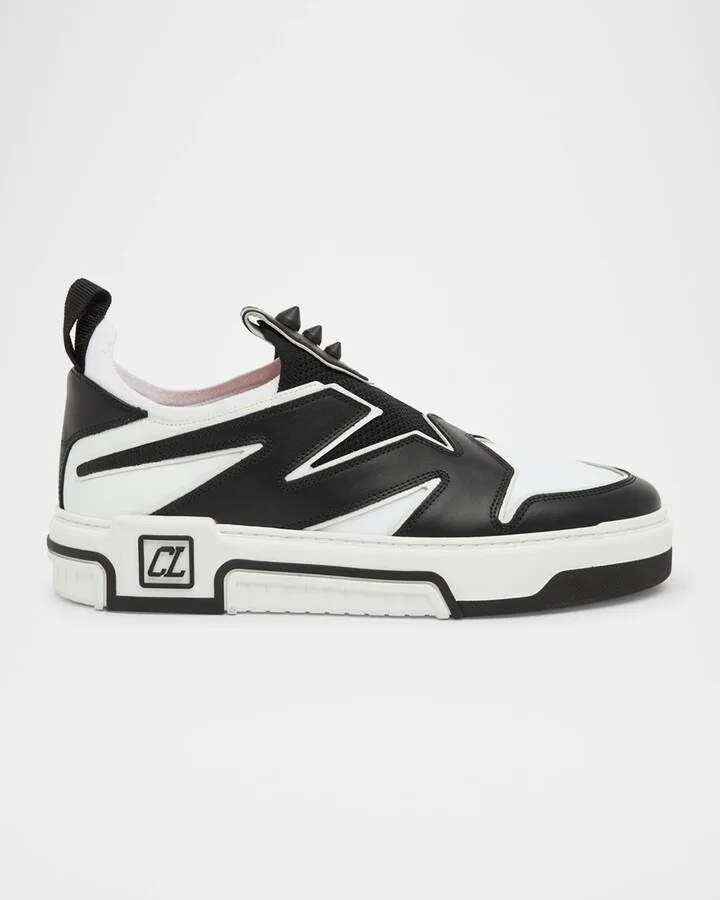 Men's Astroflash Mesh and Leather Low-Top Sneakers