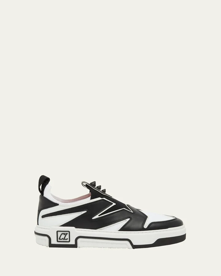 Men's Astroflash Mesh and Leather Low-Top Sneakers