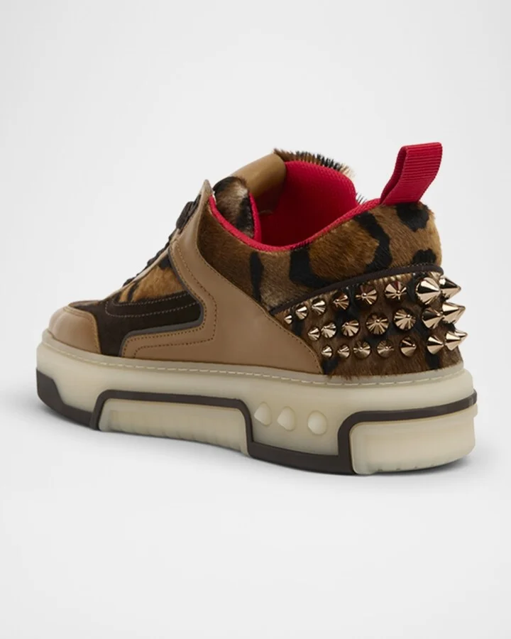 Men's Astroloubi Calf-Hair & Leather Low-Top Sneakers - Image 2
