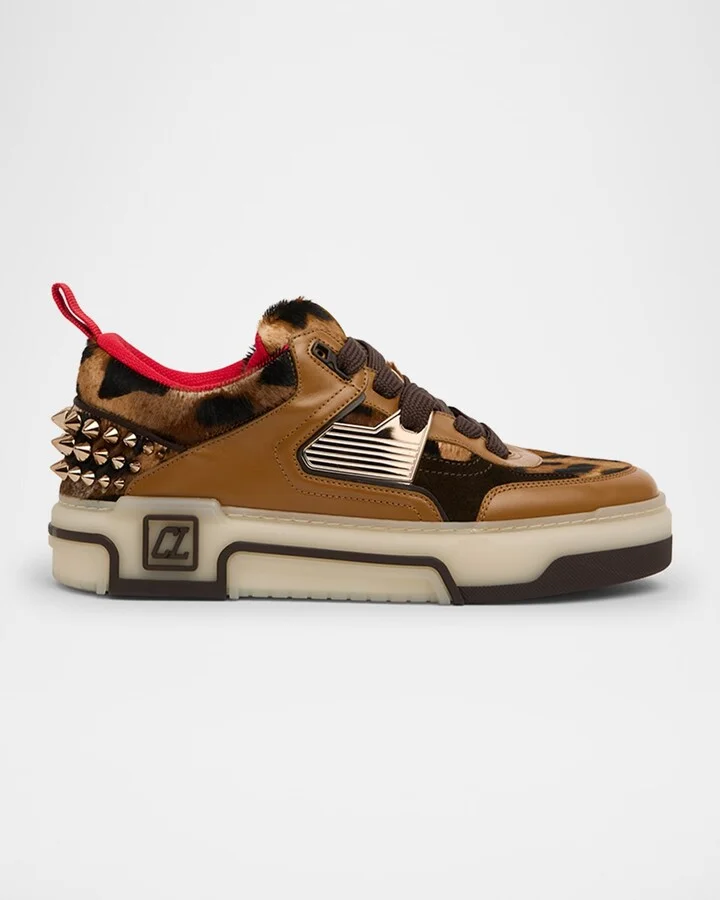 Men's Astroloubi Calf-Hair & Leather Low-Top Sneakers