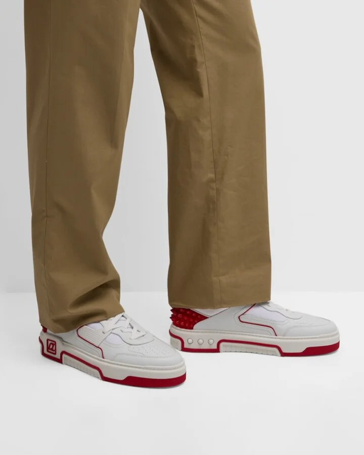 Men's Astroloubi Mesh and Leather Low-Top Sneakers - Image 4