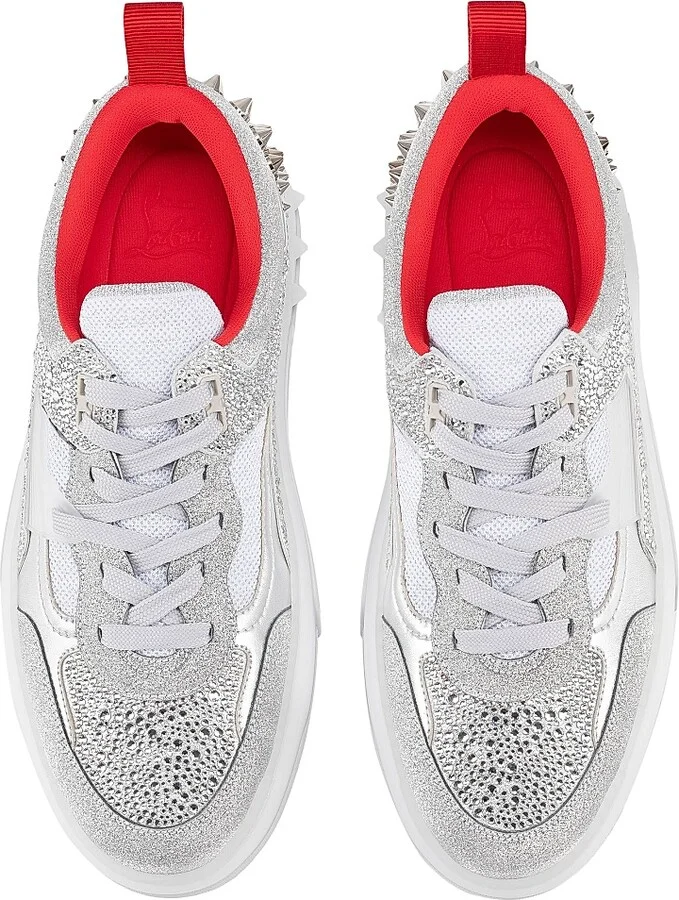 Men's Astroloubi Strass Sneakers - Silver - Size 8.5 - Image 4