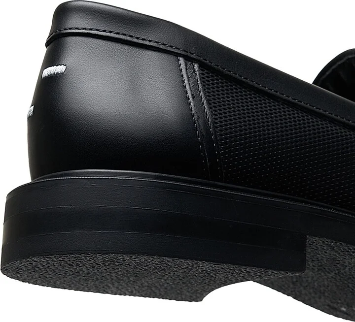 Men's Aten Leather Loafers - Black - Size 9 - Image 5