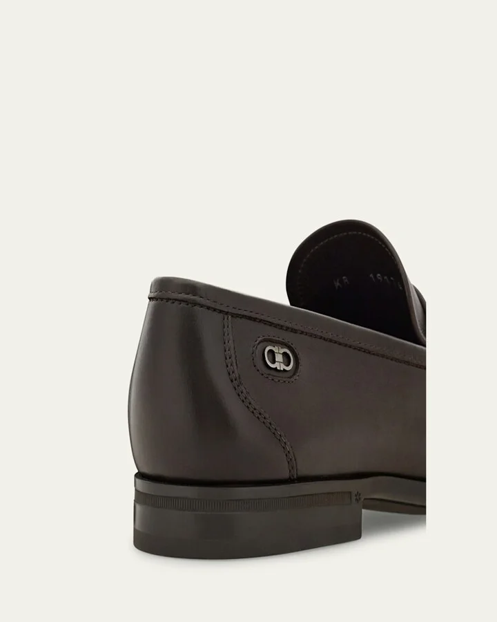 Men's Athen Leather Moc-Toe Penny Loafers - Image 2