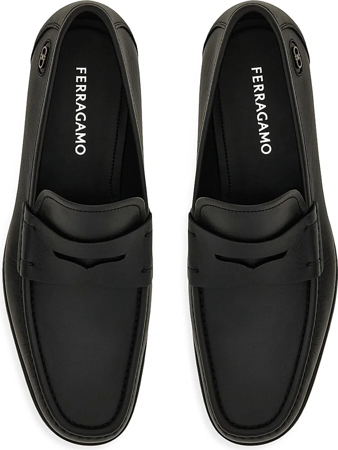 Men's Athen Leather Penny Loafers - Nero - Size 9 - Image 3