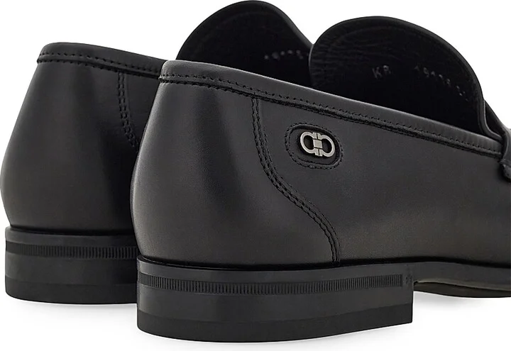 Men's Athen Leather Penny Loafers - Nero - Size 9 - Image 5