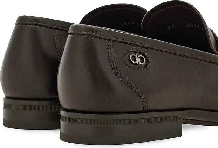 Men's Athen Leather Penny Loafers - Nero - Size 9 - Image 10