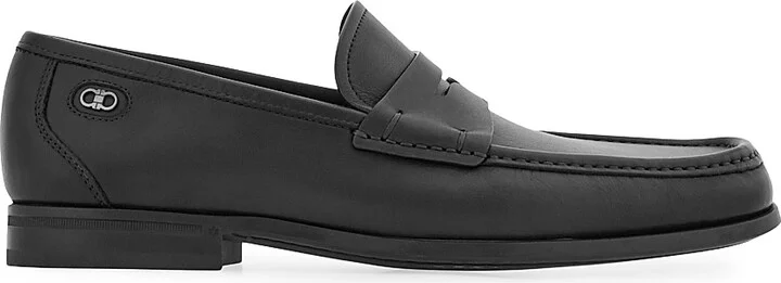 Men's Athen Leather Penny Loafers - Nero - Size 9