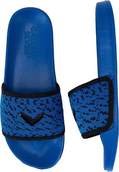 Men's Athletic Beach Slide Sandals - Cerulean/Zaffre - - Image 2