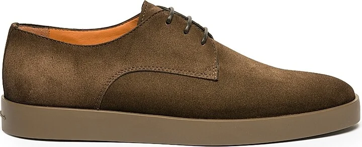 Men's Atlantis Suede Oxford Sneakers - Brown - Size 9
