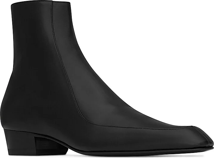Men's Augustin Boots in Smooth Leather - Black - Size 7 - Image 2