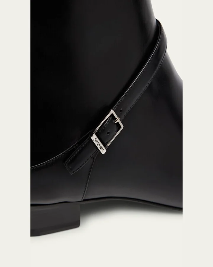Men's Augustin Leather Zip Ankle Boots - Image 8