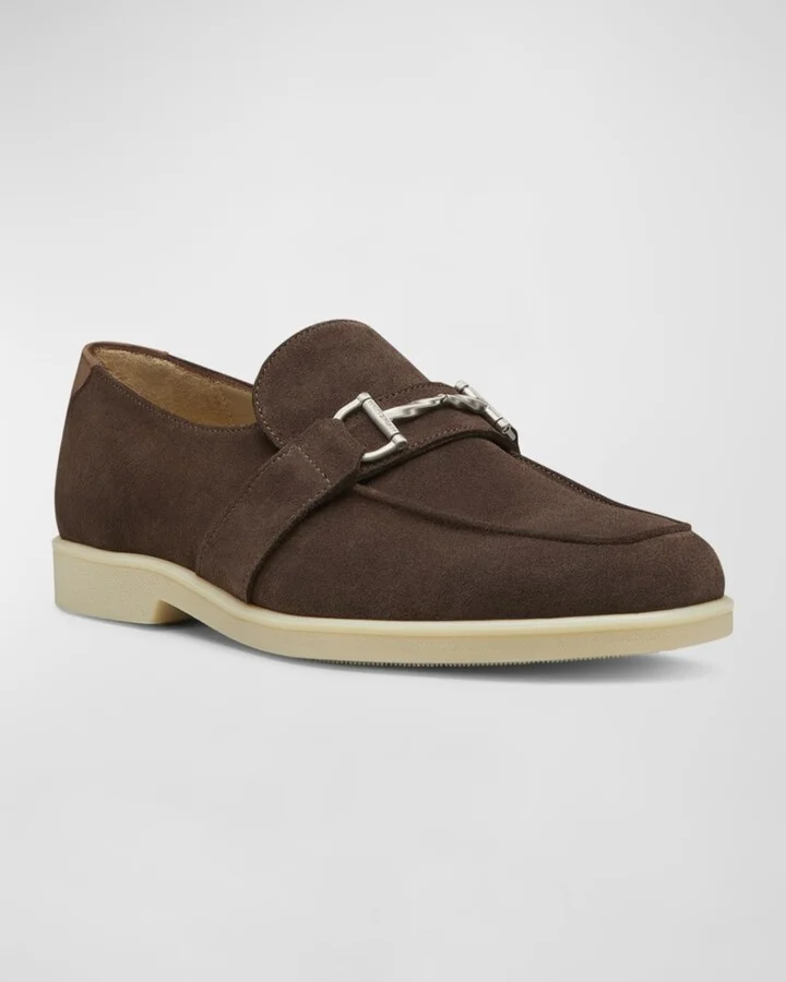 Men's Aurelio Nubuck Twisted Bit Loafers - Image 3