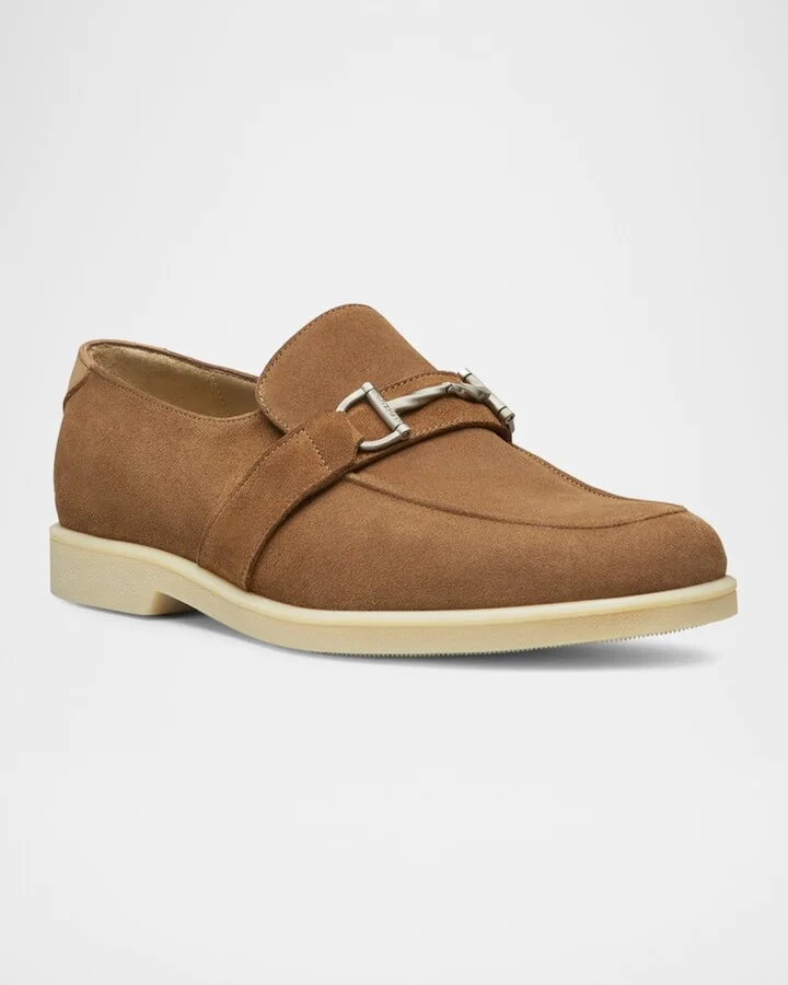 Men's Aurelio Nubuck Twisted Bit Loafers - Image 7