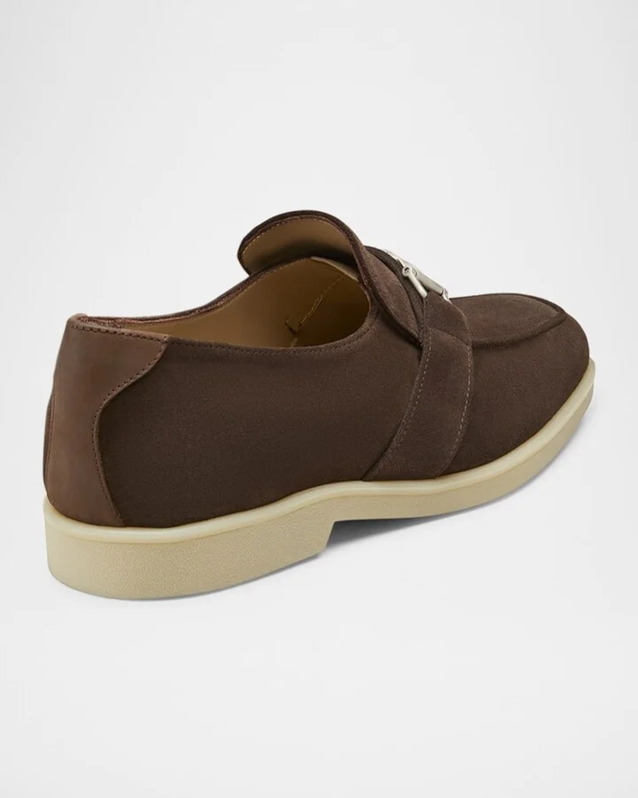 Men's Aurelio Nubuck Twisted Bit Loafers - Image 9