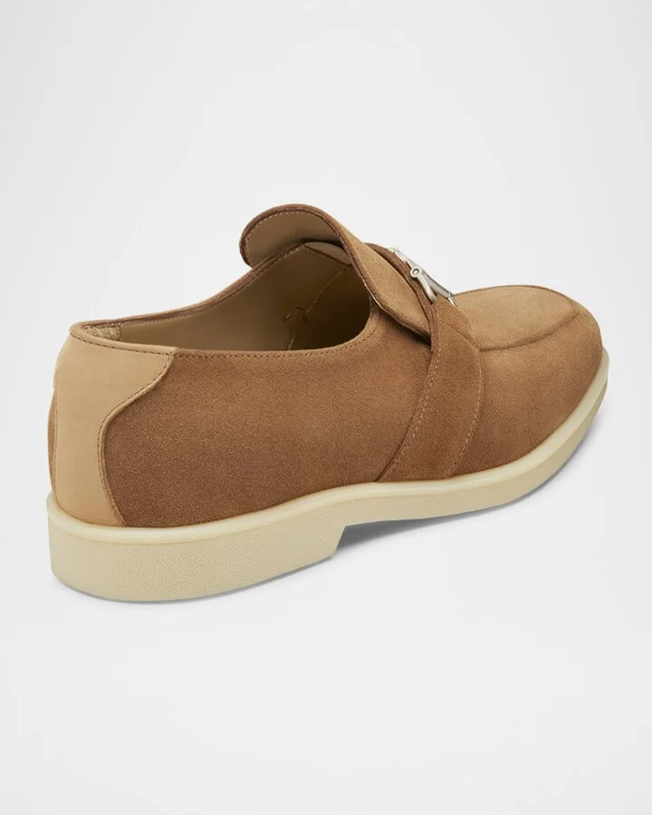 Men's Aurelio Nubuck Twisted Bit Loafers - Image 10