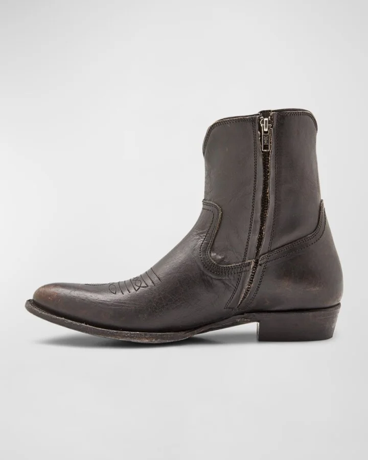 Men's Austin Side-Zip Leather Boots - Image 3