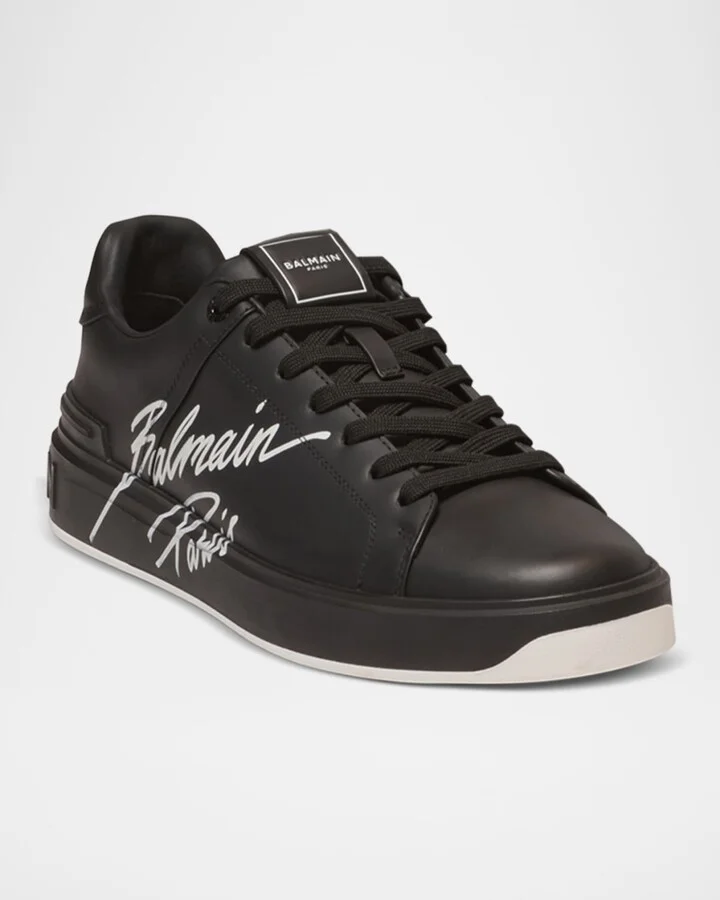 Men's B-Court Calfskin Low-Top Sneakers - Image 7
