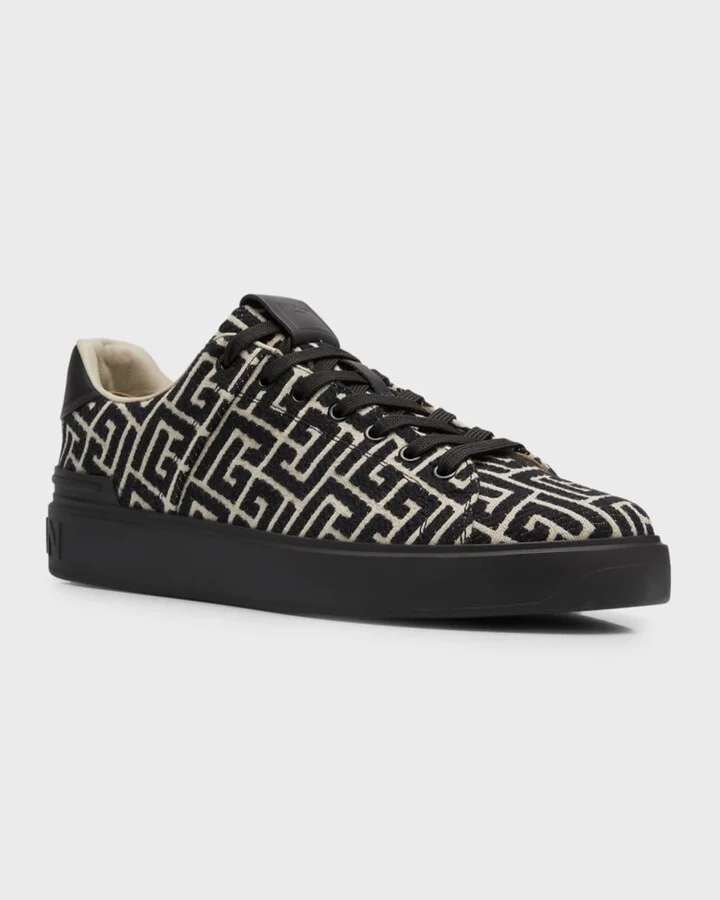 Men's B-Court Gradient Sole Leather Low-Top Sneakers - Image 2