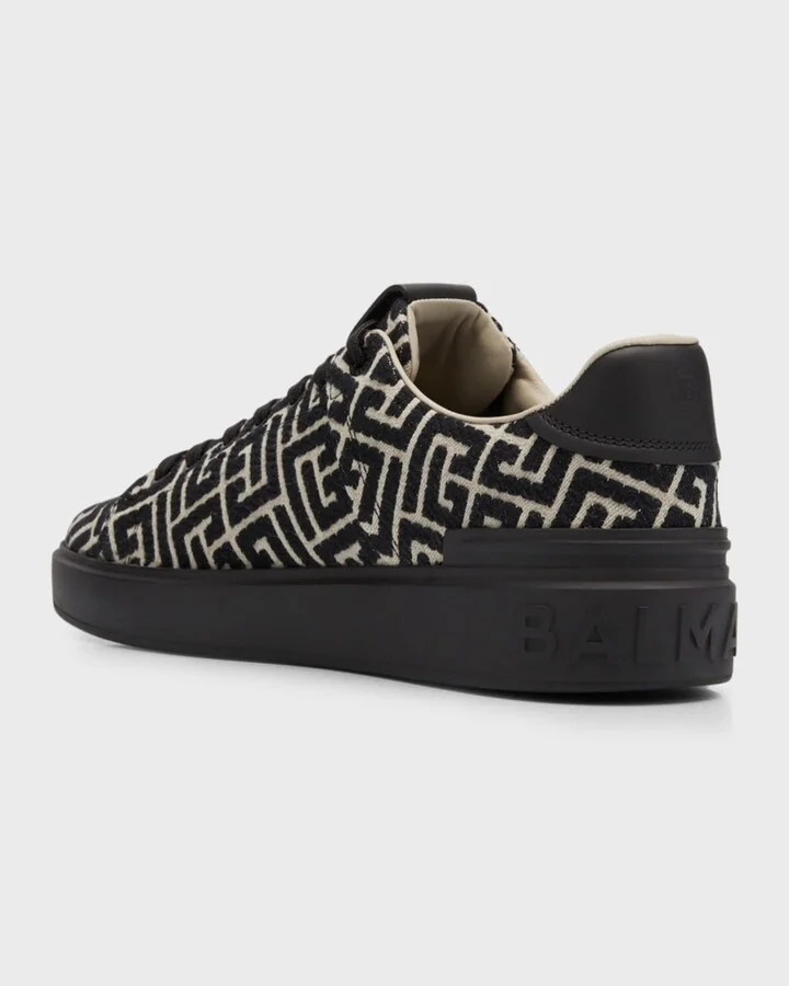 Men's B-Court Gradient Sole Leather Low-Top Sneakers - Image 4