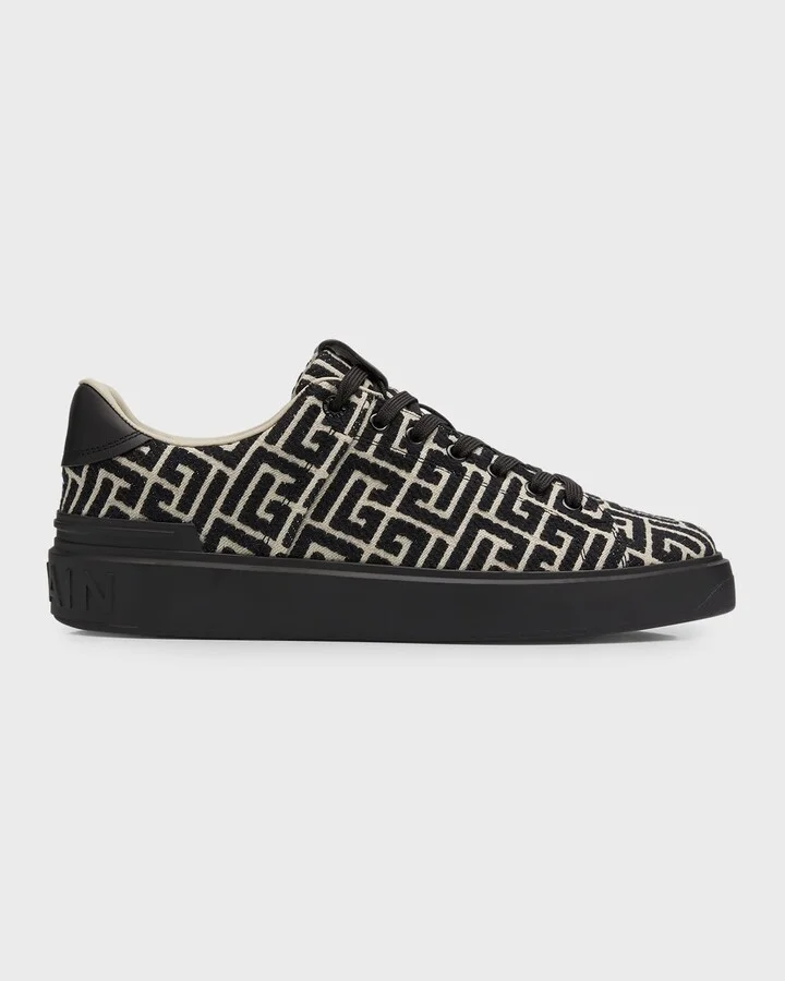 Men's B-Court Gradient Sole Leather Low-Top Sneakers