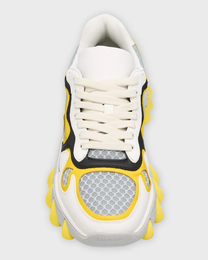 Men's B-East Leather and Mesh Runner Sneakers - Image 2