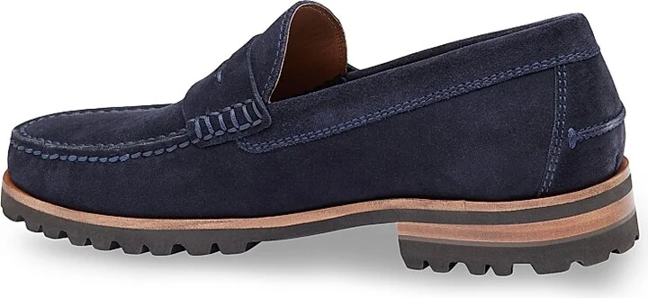 Men's Baldwin Suede Lug Penny Loafers - Navy - Size 8 - Image 8