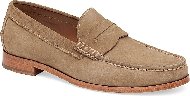 Men's Baldwin Suede Penny Loafers - Taupe English - Size 8.5 - Image 2